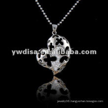 Stainless Steel Pendant Necklace ,Beart-Shaped Couple Necklace